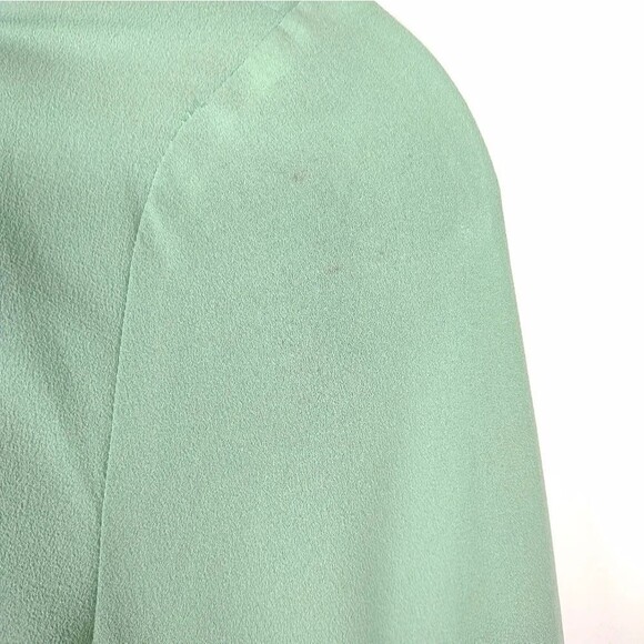 Green Ruffle Layered Sleeve Pastel Chiffon Top Green Small St. Patrick's Day - Picture 12 of 16